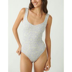 🆕 FREE PEOPLE Printed Clean Lines Bodysuit / Lilac Combo